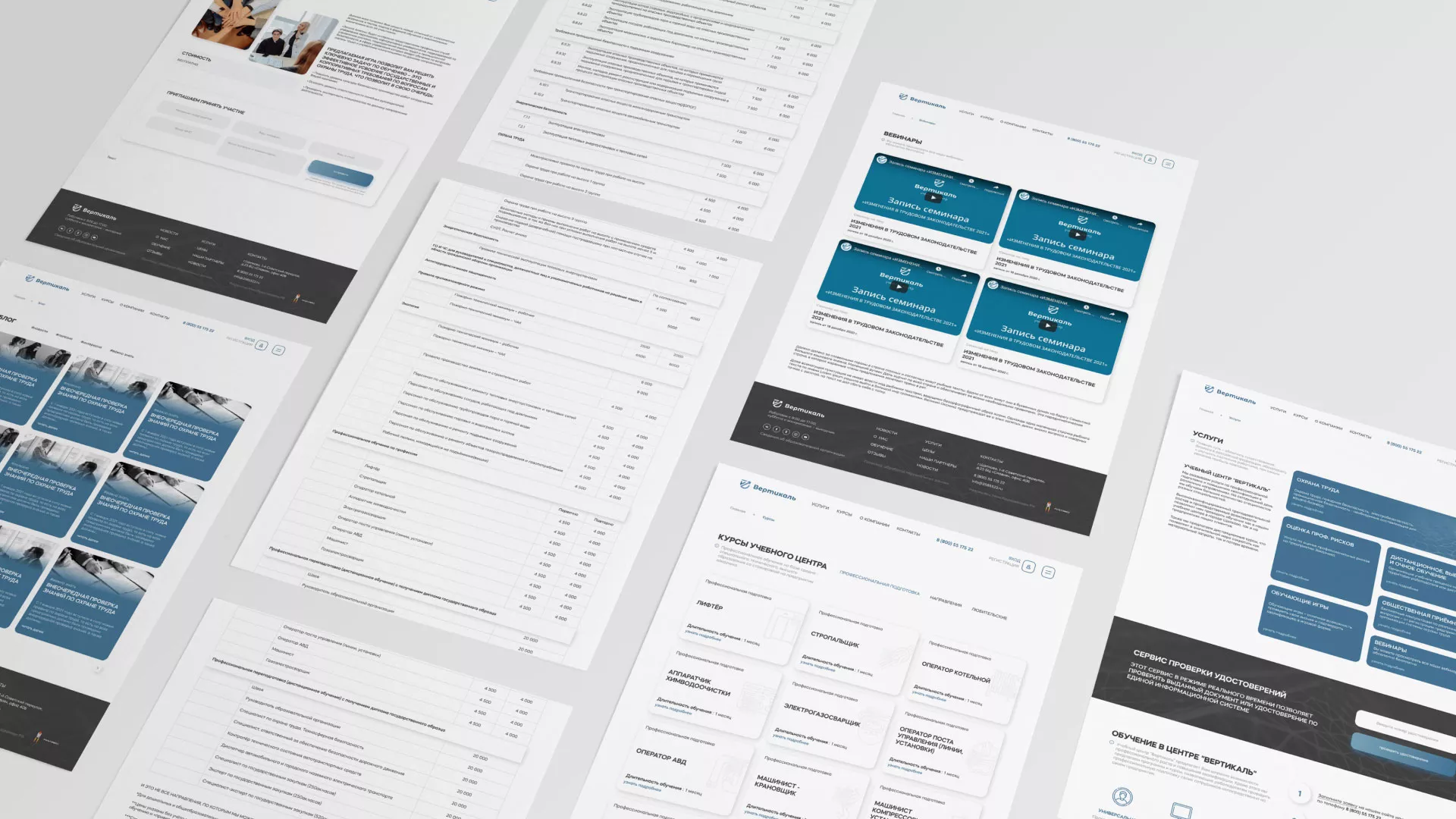 Создание сайта учебного центра «Вертикаль» в Истре