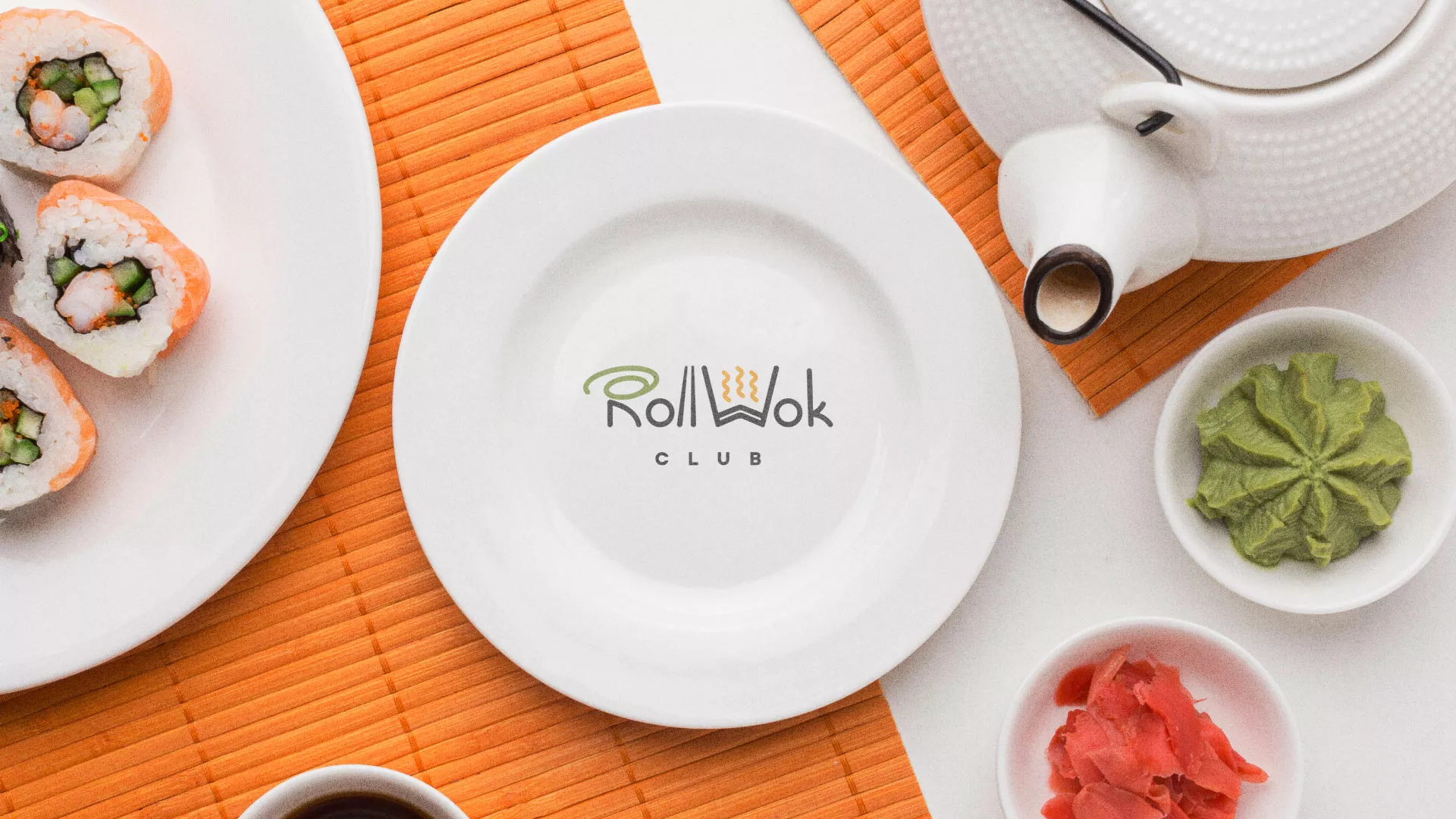 Разработка логотипа и фирменного стиля в Истре для суши-бара «Roll Wok Club» Разработка логотипа и фирменного стиля в Истре для суши-бара «Roll Wok Club»